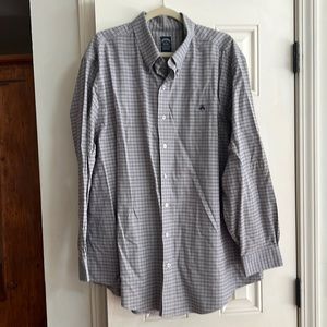 Brooks Brothers, two XL gray plaid shirt